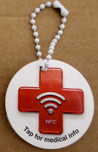 Keychain NFC sticker