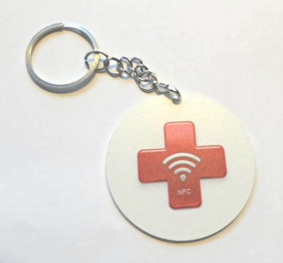 Keychain, Plastic, Red Cross